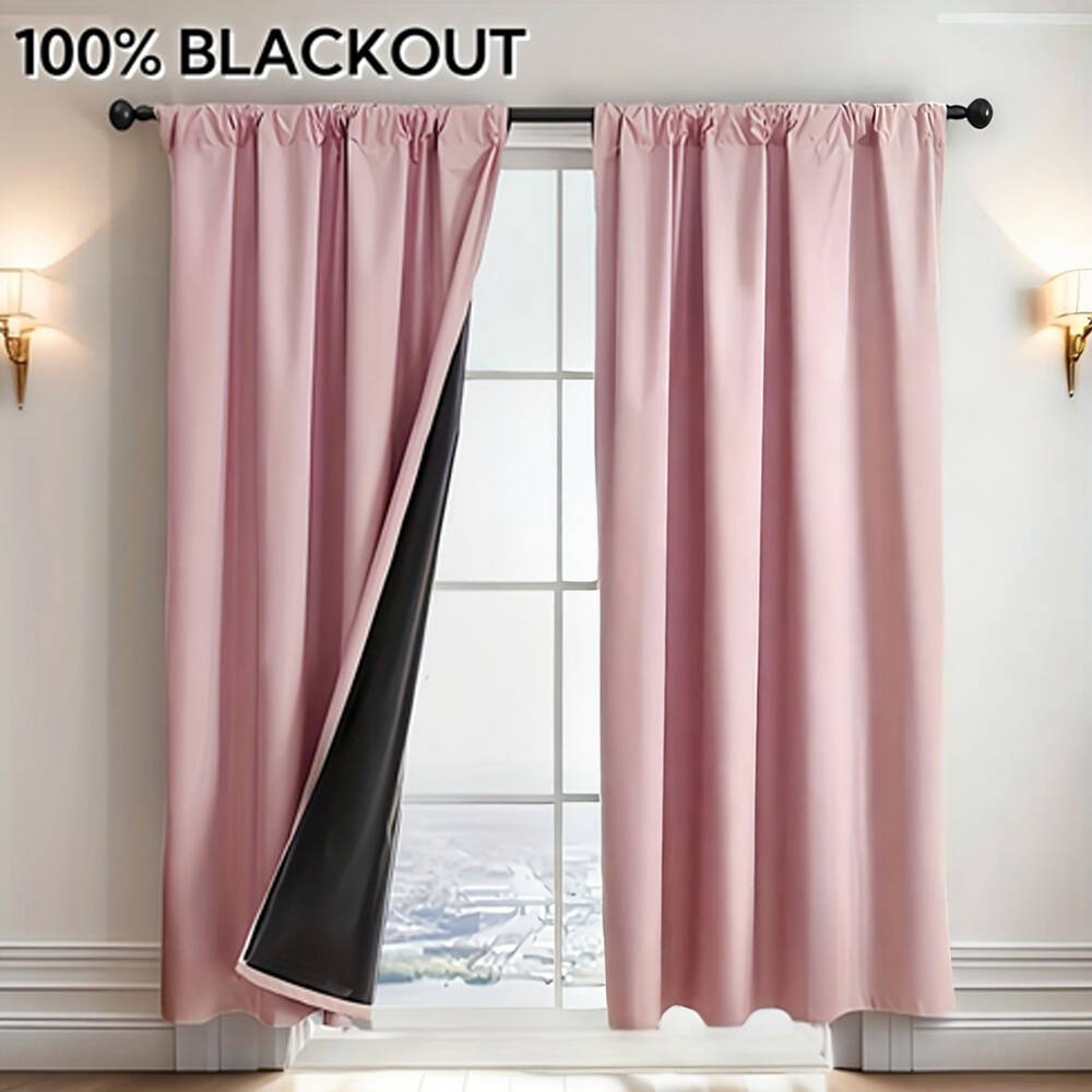 Home Decor Wall Panels - 1 Stück 100% Verdunkelungsvorhang mit Schwarzer