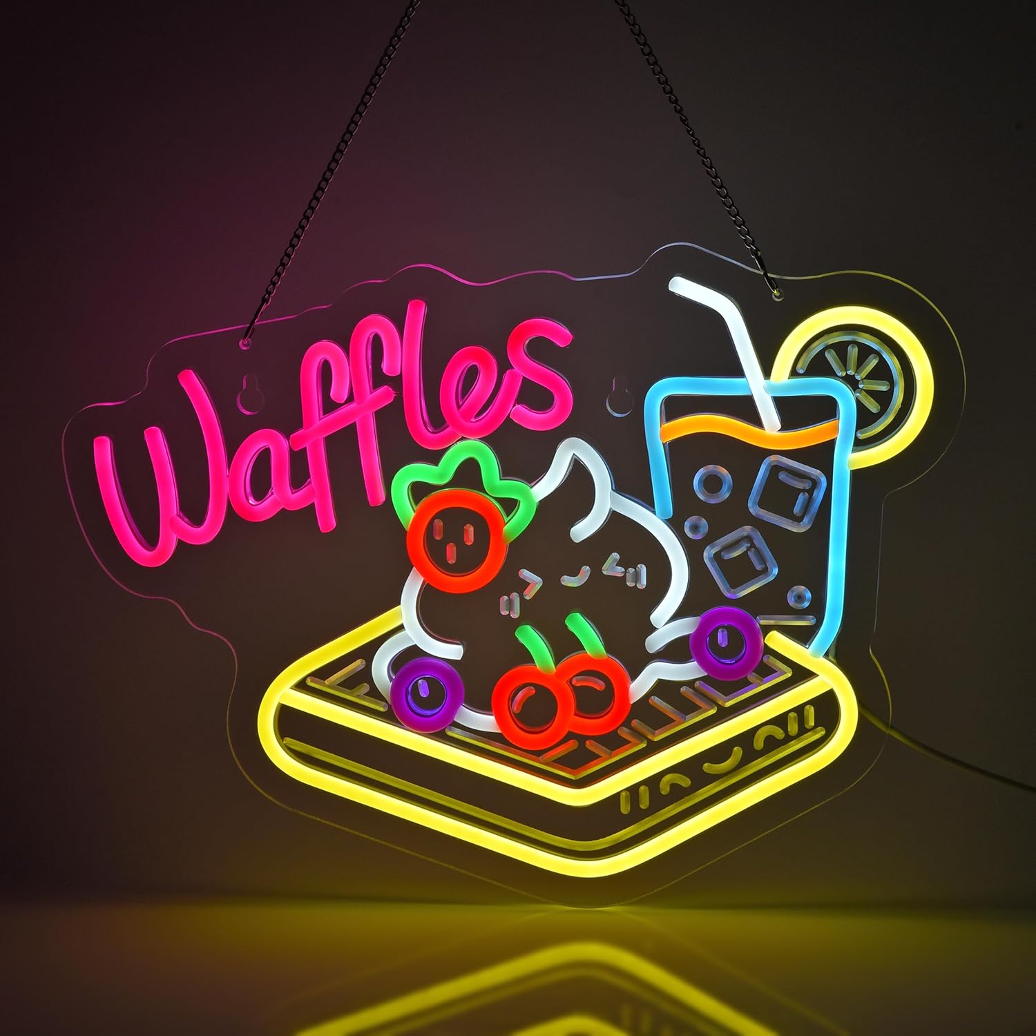 Home Decor Retail Stores - Waffeln Neonschild USB LED Neonlicht für