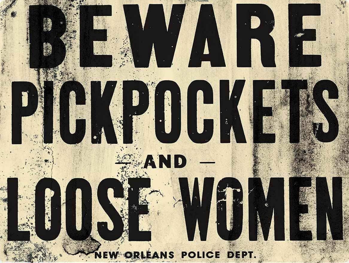 Home Decor New Orleans - KoneFeco Blechschild, Vintage-Chic, Kunstdekoration, Poster, Beware