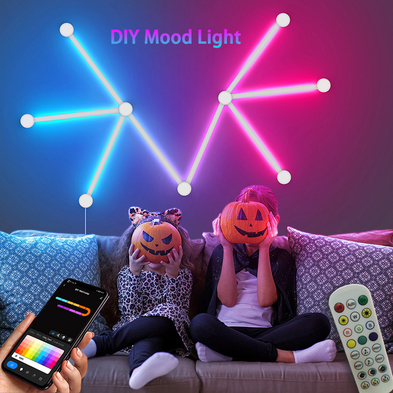 Home Decor Tv - Intelligente RGB-Wandleuchte, Bluetooth-APP-Verbindung, LED-Lichtleiste für Musikpartys,