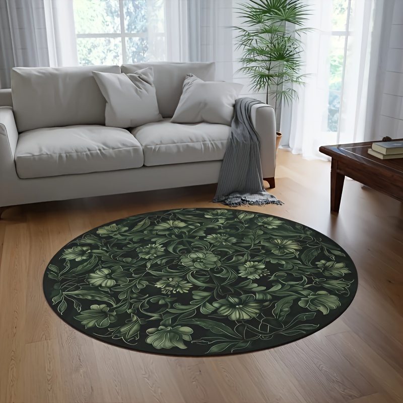 Home Decor Retail Stores - Vintage Einfarbiger Blumenmuster-Bodenteppich, Strapazierfähiger Eingangsteppich für