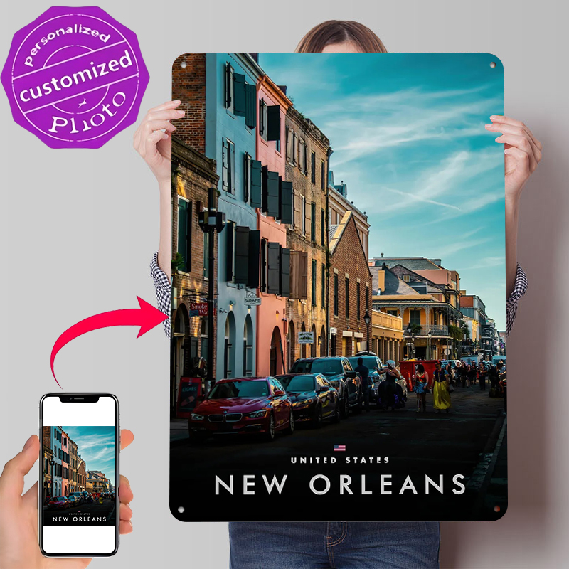 Home Decor New Orleans - New Orleans Straßenszene Gedrucktes Poster Individualisierte