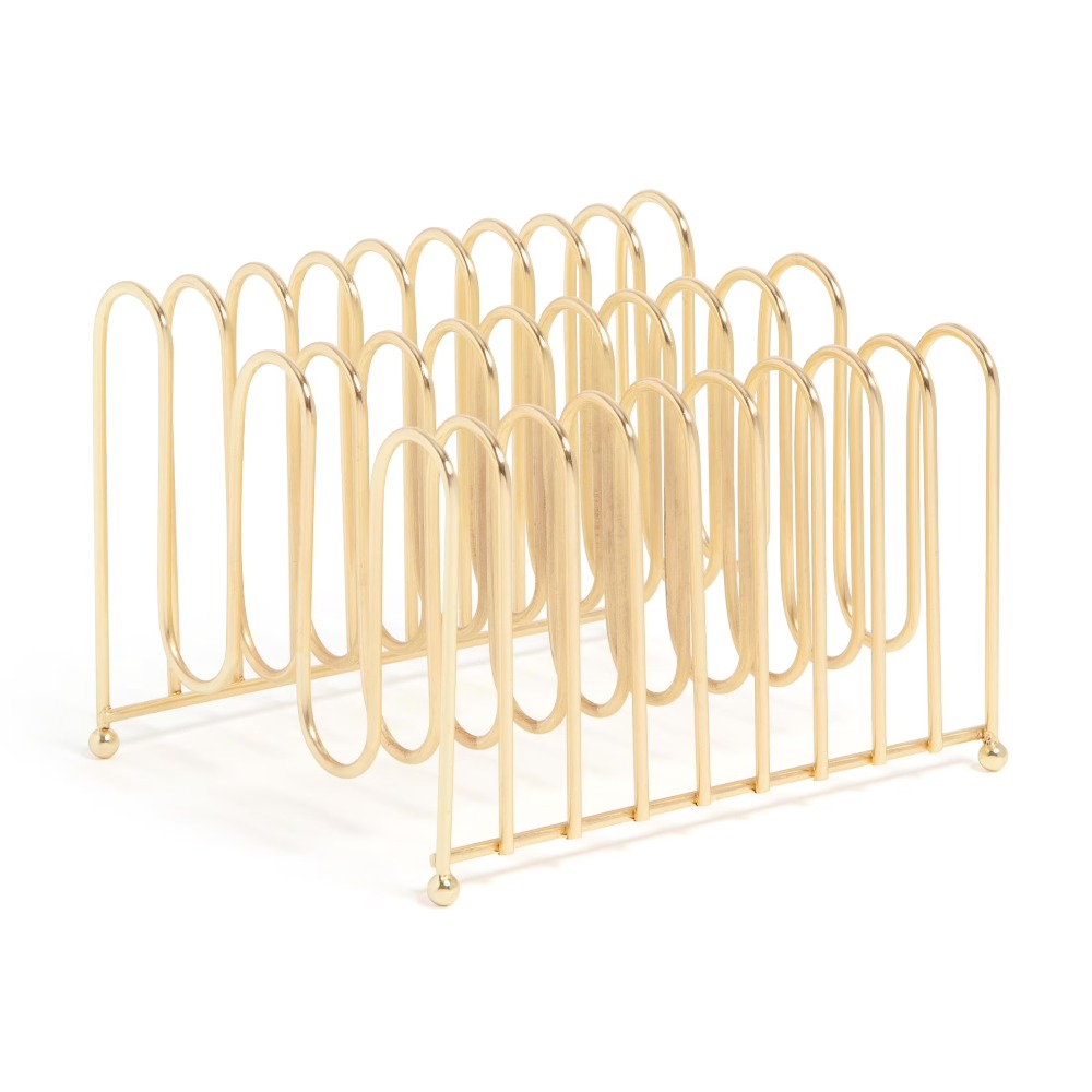 Home Decor Gold - Büro-Organizer aus Gebogenem Draht, Briefsortierer, Schreibwarenhalter,