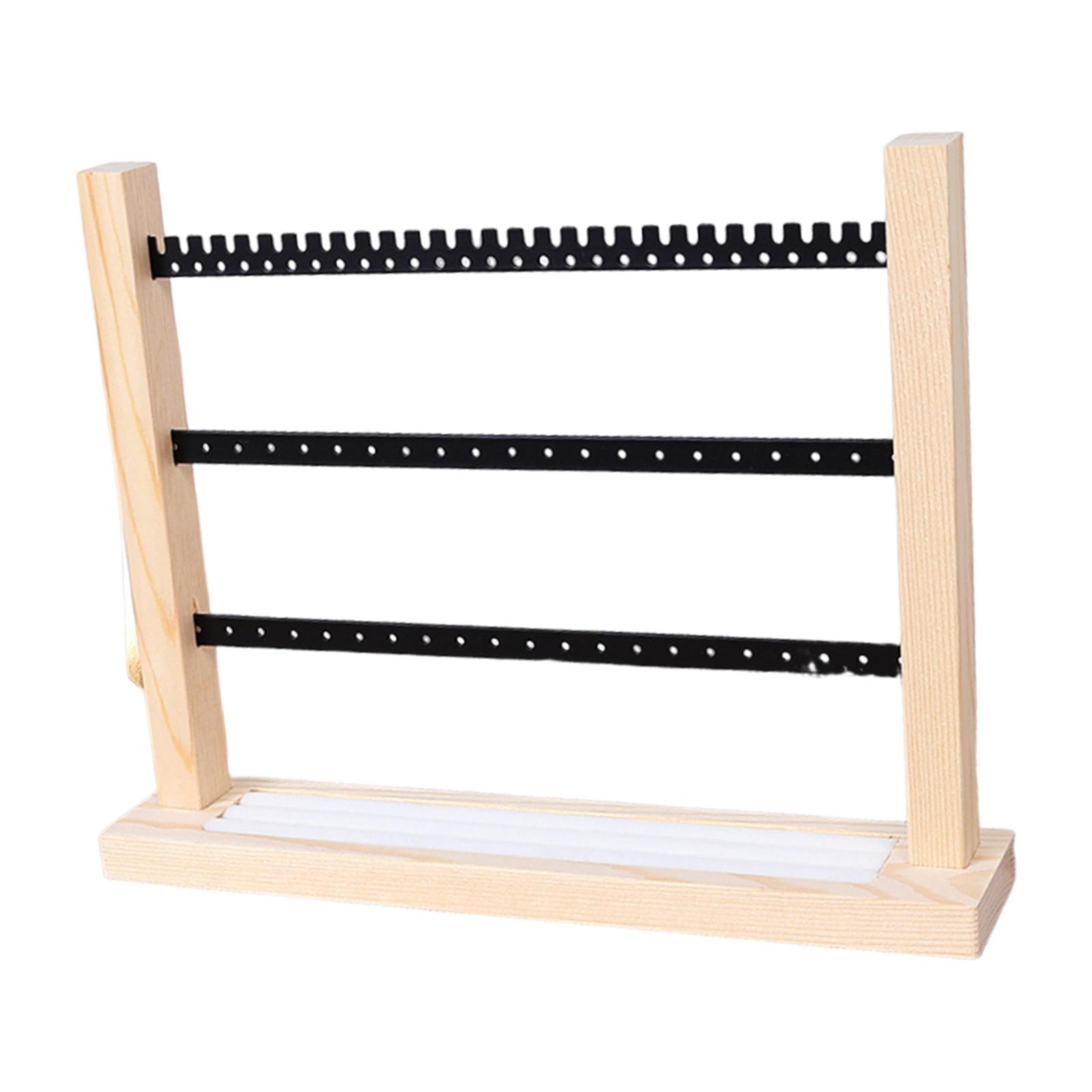 Home Decor Retail Stores - Ohrring-Präsentationsständer Hängeregal 3-stöckig Holz Accessoires Handwerk