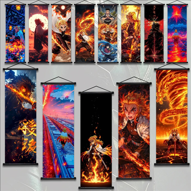 Home Decor On Wall - Demon Slayer Kyojuro Rengoku HD-Druck Anime