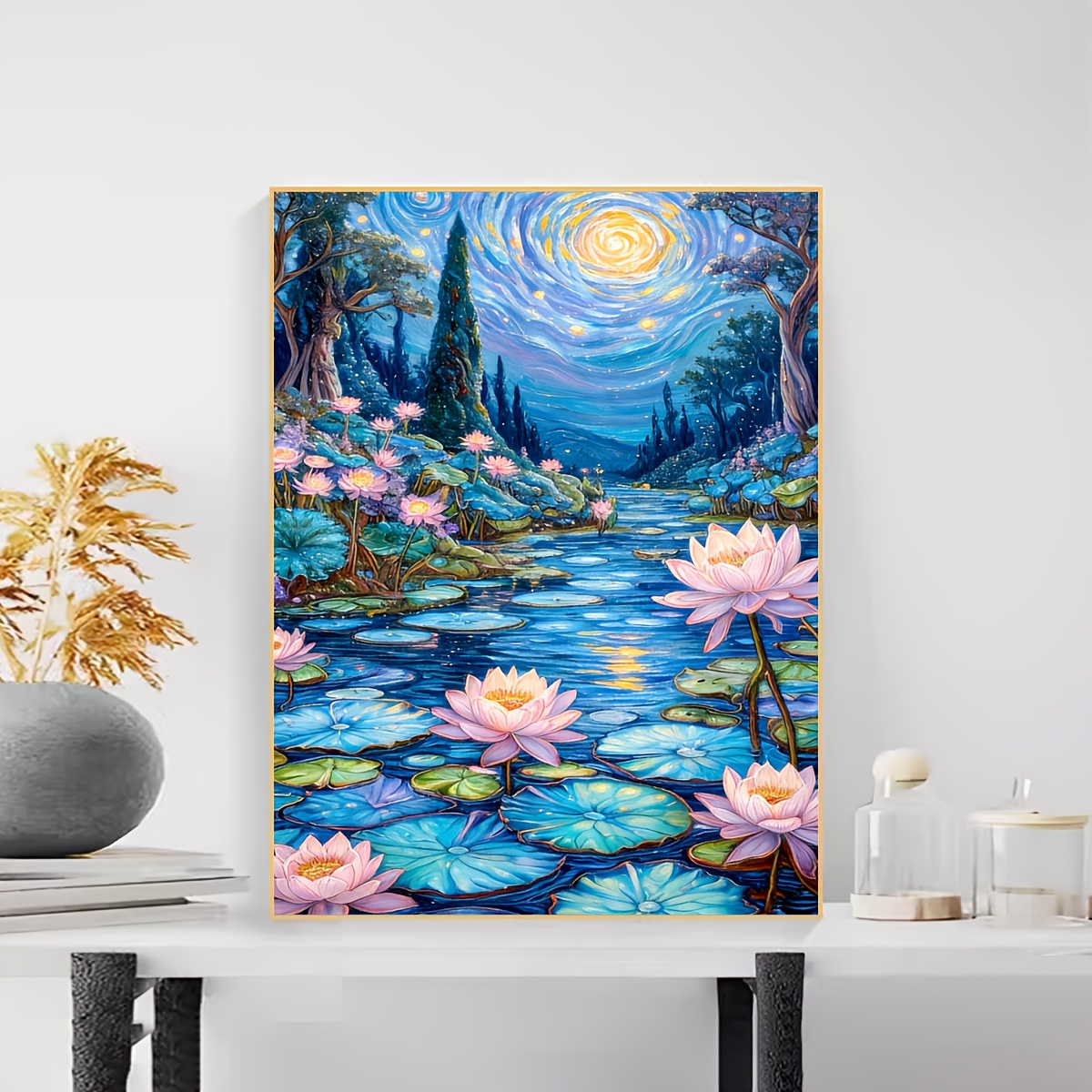 Home Decor Under 1000 - 500/1000/1200/2000-teilige Puzzles für Erwachsene, Lotusmuster unter