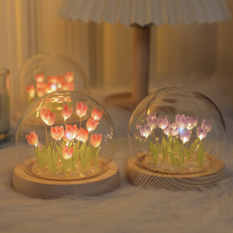 Home Decor Tulip - Handgemachte Tulpe Nachtlicht handgemachte DIY Tasche