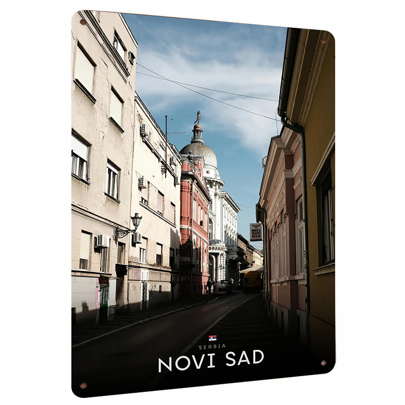 Home Decor Novi Sad - Novi Sad Serbien Street View Metall-Wandkunst,