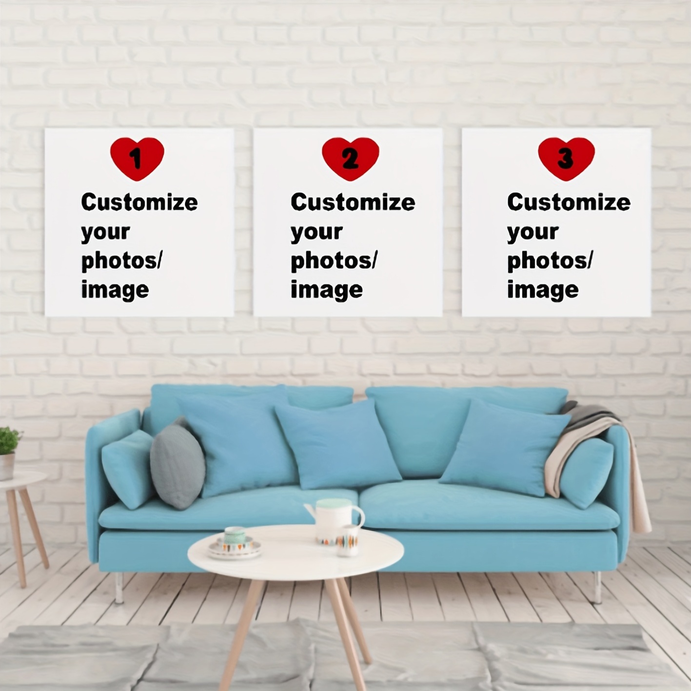 Home Decor Wall Pictures - 3 teile/satz Benutzerdefinierte Quadratische Leinwand Poster