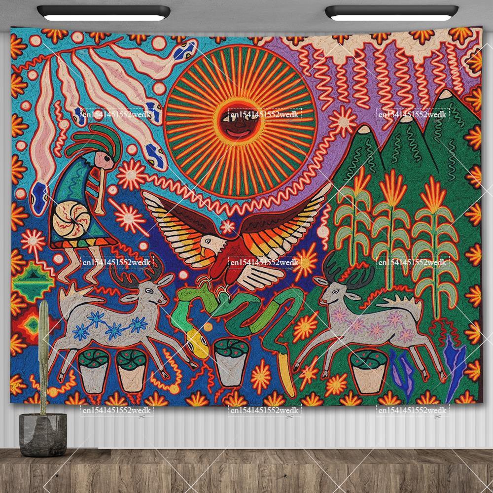 Aesthetic Tapestry - Mexiko mexikanische Maya Stammes kunst Tapisserie