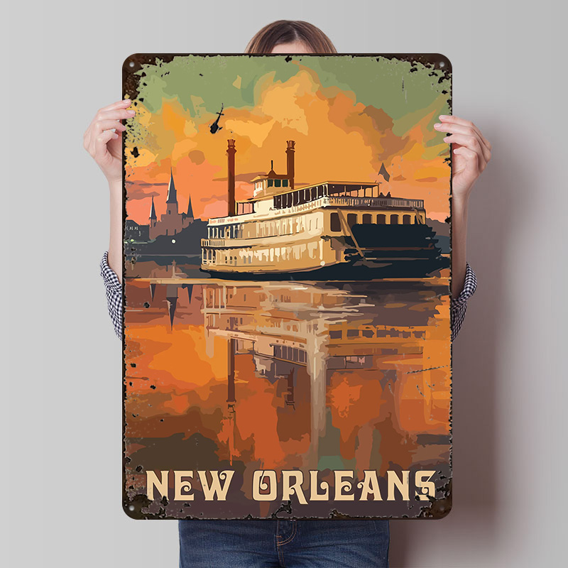 Home Decor New Orleans - „Reise to New Orleans“, bedruckte Poster,