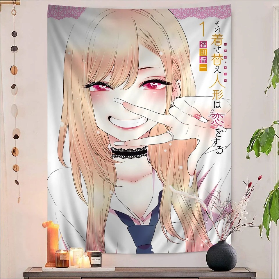 Aesthetic Tapestry - Hot My Dress-Up Darling Anime Wandteppich