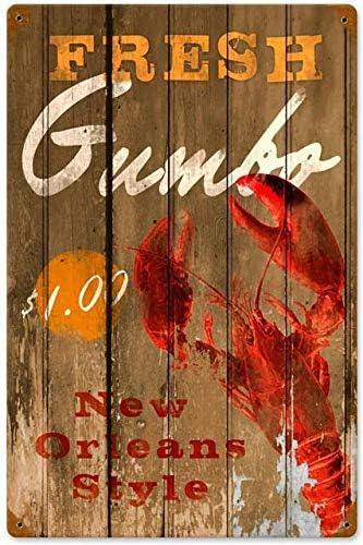 Home Decor New Orleans - Blechschild im Vintage-Chic-Stil, Kunstdekoration, Poster mit