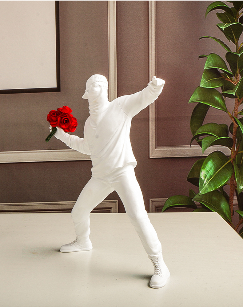 Abstract Sculpture Resin - Banksy noch Blumen dekoration abstrakte Kunst