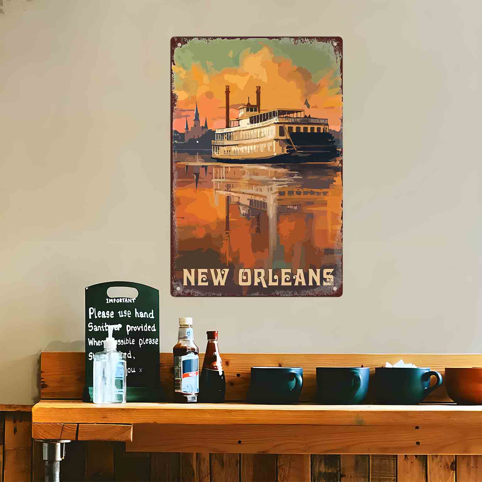 2D FLAT 1 Stück Metall-Wandsch – Home Decor New Orleans Bewertung und Preis