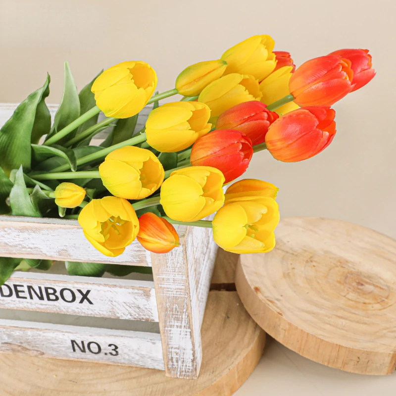 5-köpfige künstliche Tulpen, H – Home Decor Tulip Bewertung und Preis