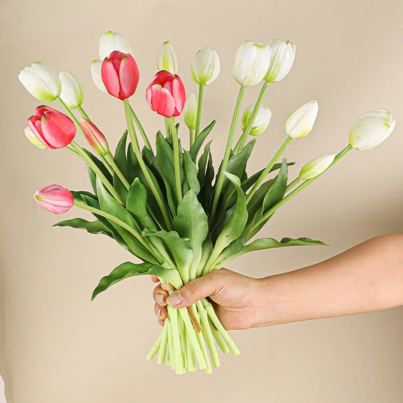 5-köpfige künstliche Tulpen, H – Home Decor Tulip Bewertung und Preis