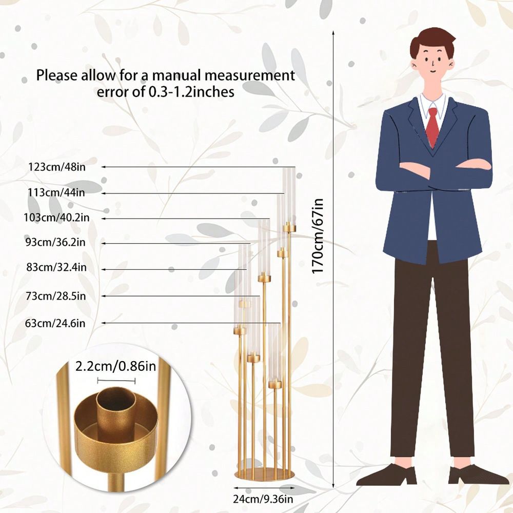 2 Stück 7-armige goldene Kerze – Home Decor Gold Bewertung und Preis