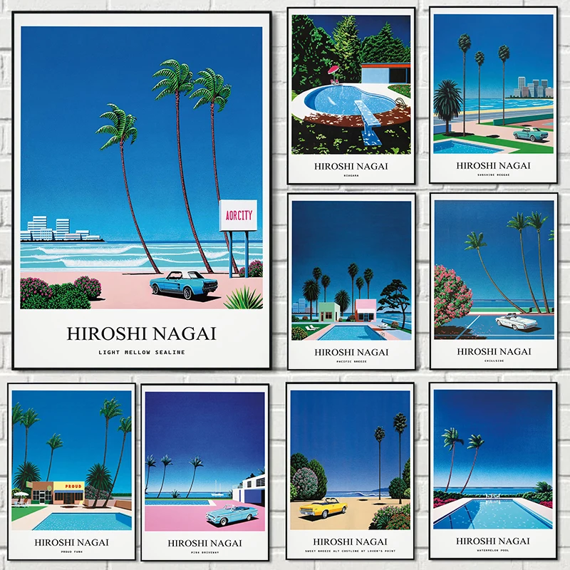 Vintage Nagai Hiroshi Vaporwav – Home Decor Japanese Bewertung und Preis