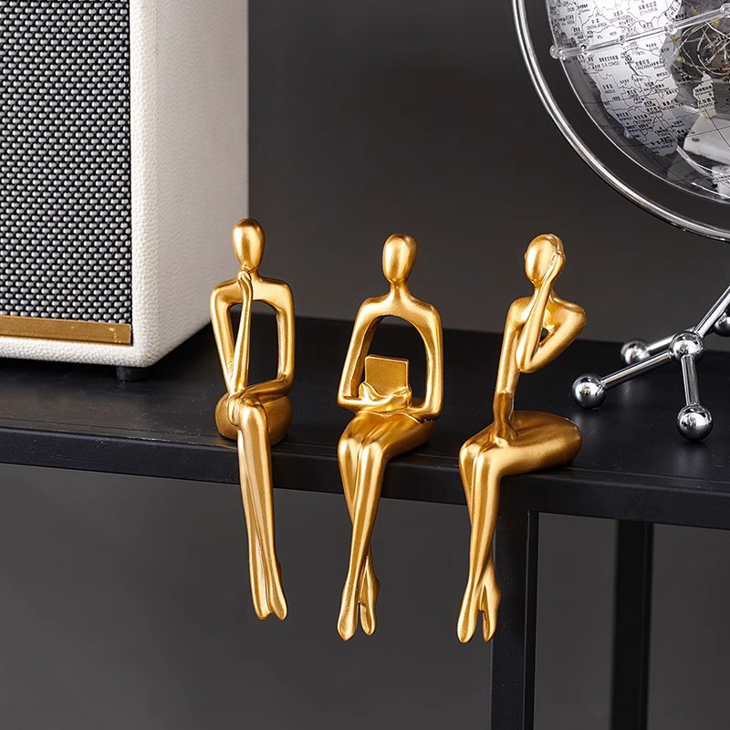 Denker-Statue, abstrakte Figur – Abstract Sculpture Resin Bewertung und Preis