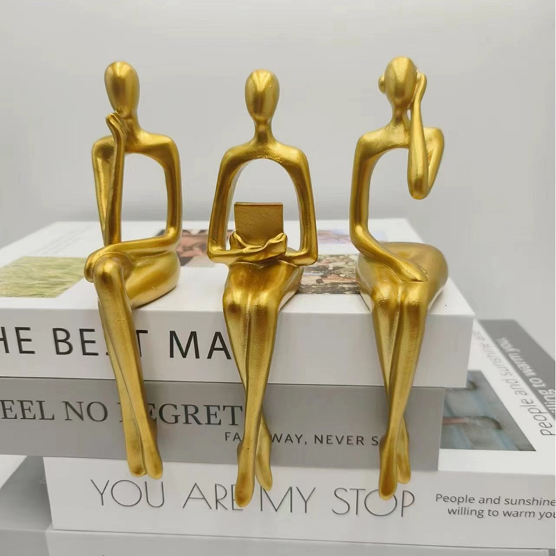 Denker-Statue, abstrakte Figur – Abstract Sculpture Resin Bewertung und Preis