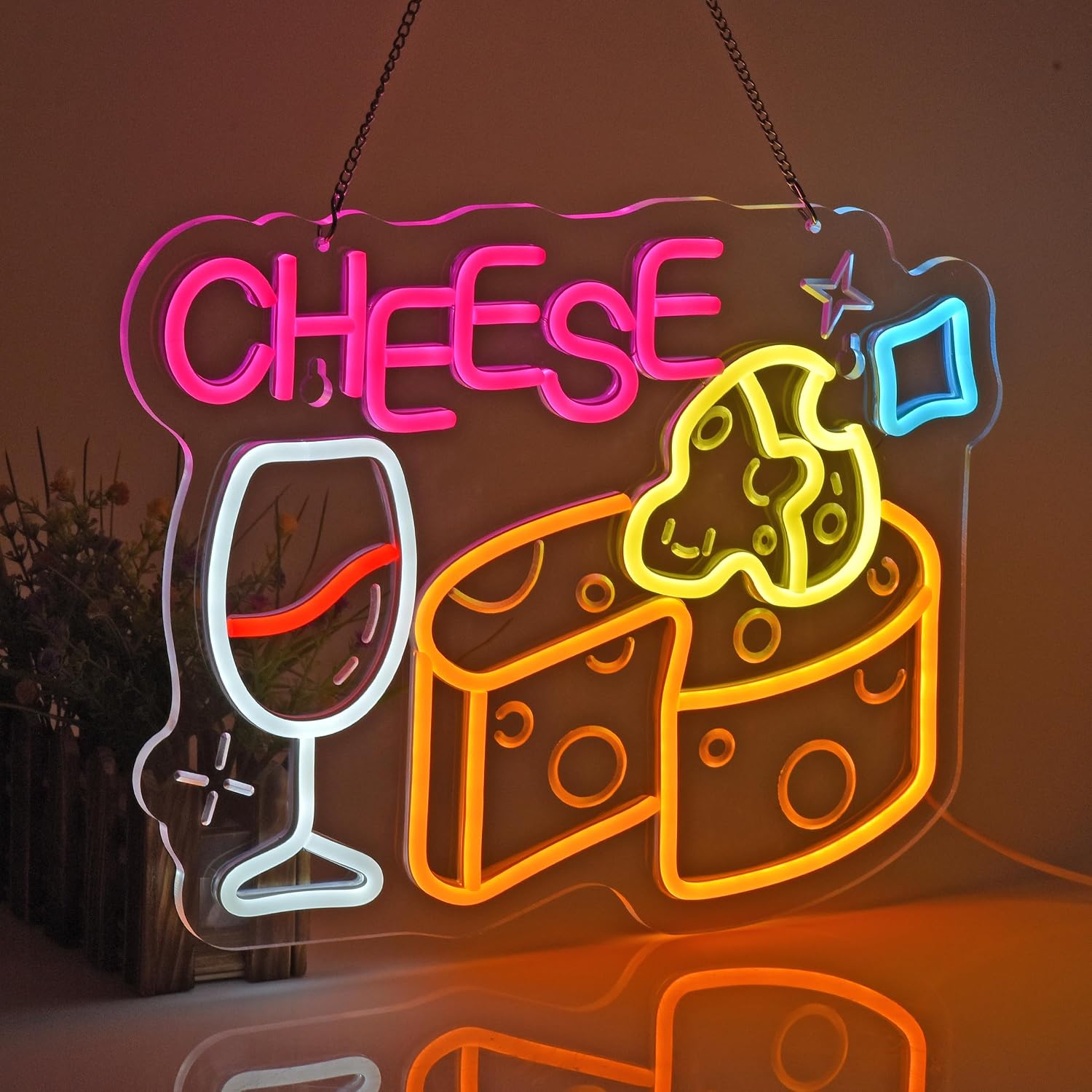 Käse-Neonschild, Neonlichter W – Home Decor Retail Stores Bewertung und Preis