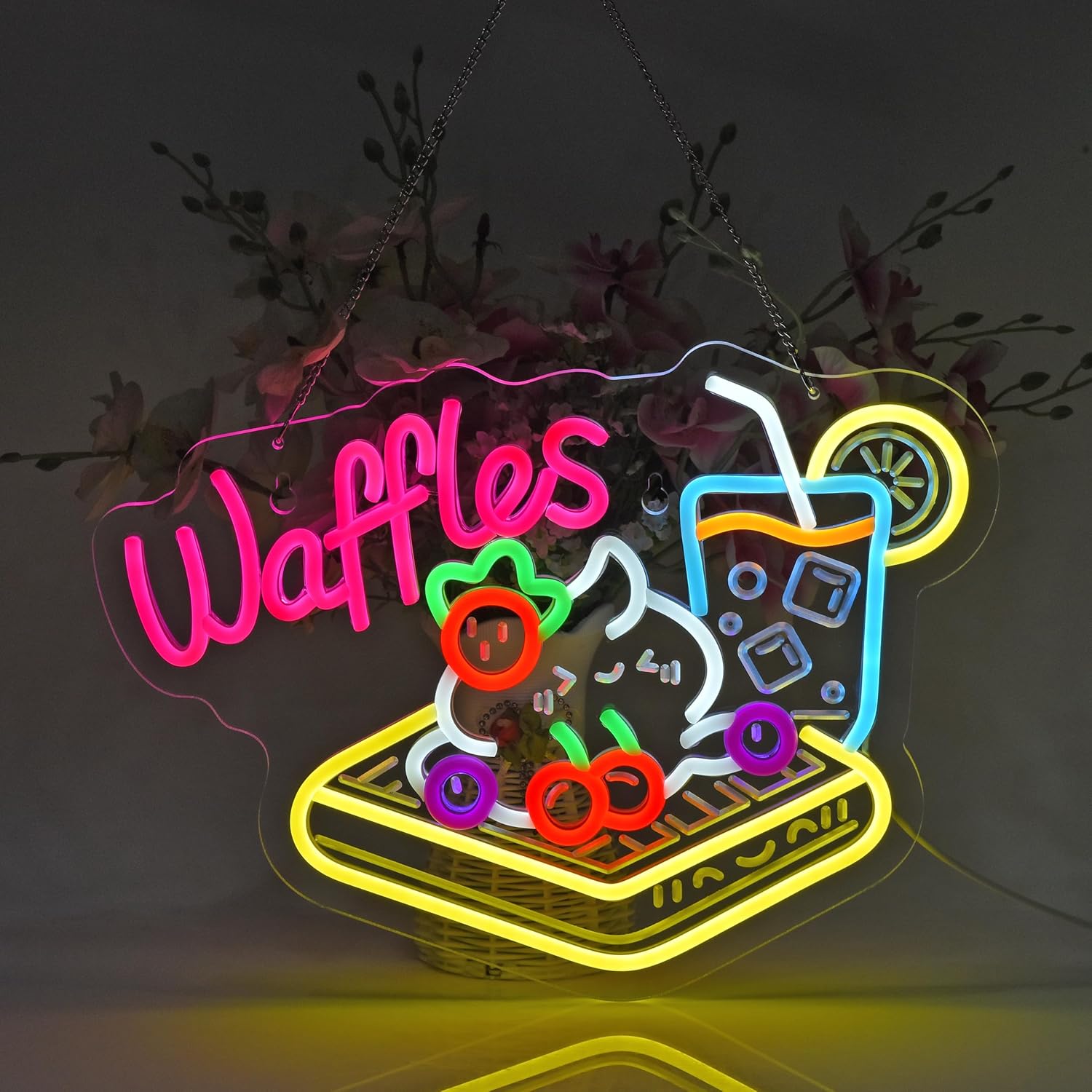 Waffeln Neonschild USB LED Neo – Home Decor Retail Stores Bewertung und Preis
