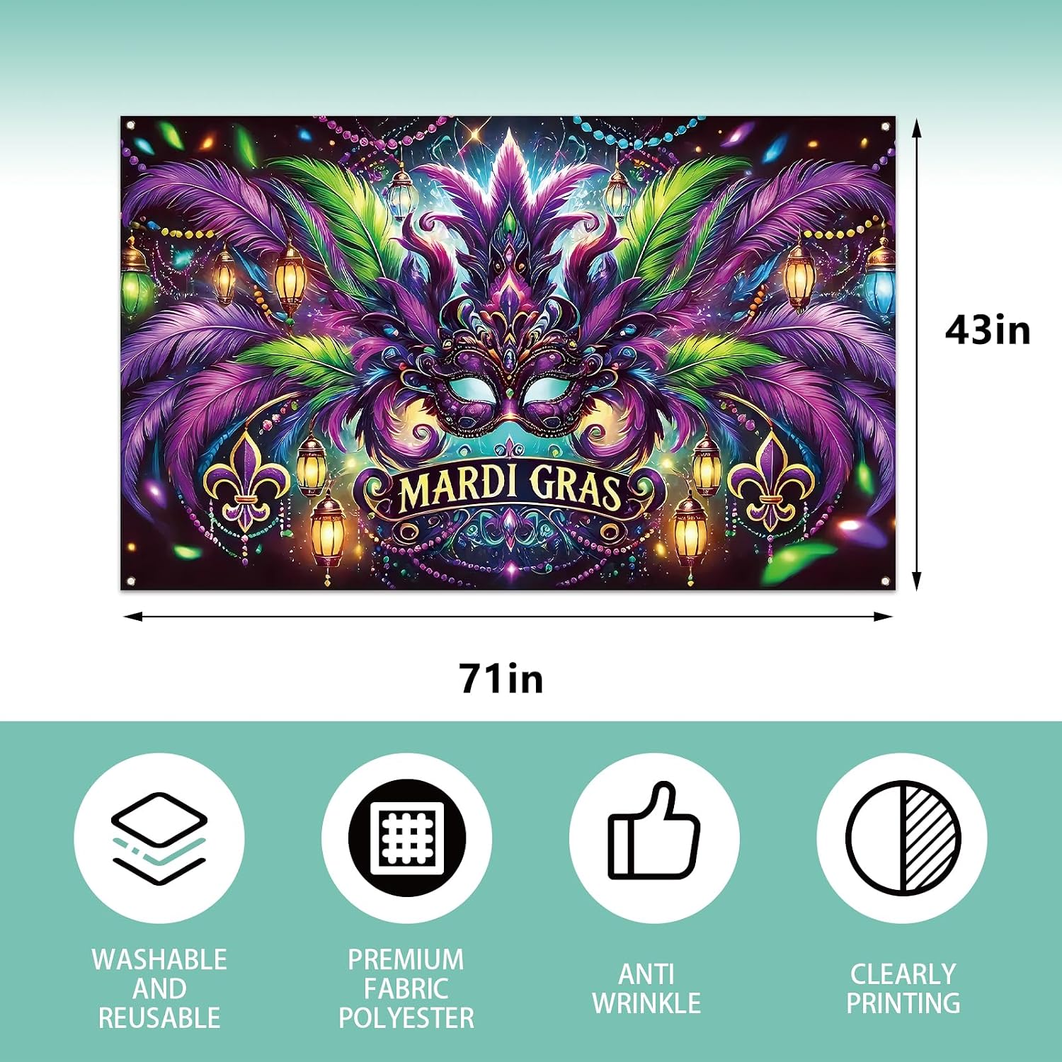 Mardi Gras Fotografie-Hintergr – Home Decor New Orleans Bewertung und Preis