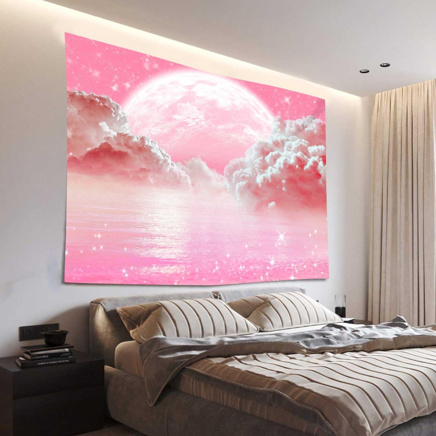 Rosa Wolken Himmel Wandteppich – Aesthetic Tapestry Bewertung und Preis