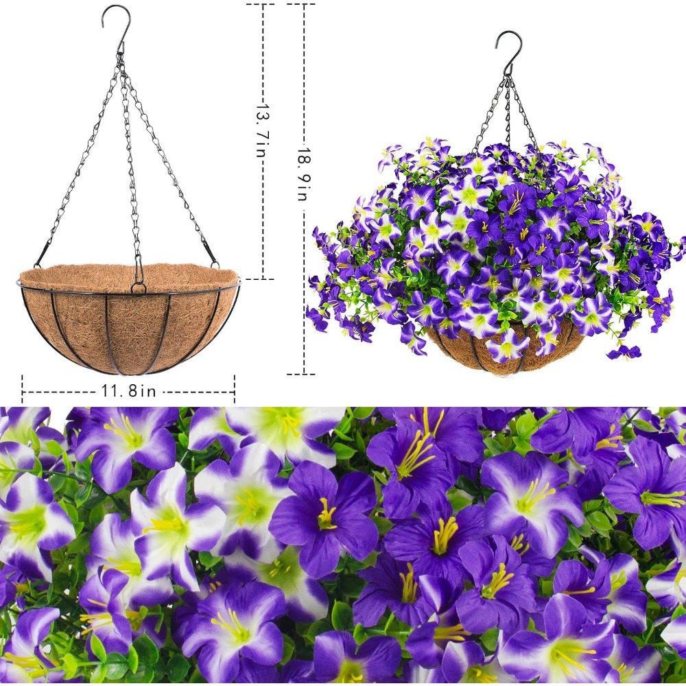 Seidig-lila Petunien mit Hänge – Home Decor Tulip Bewertung und Preis