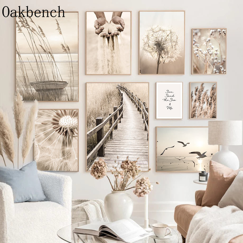 Beige Landschaft Wand Kunst Re – Sand Art Picture Bewertung und Preis