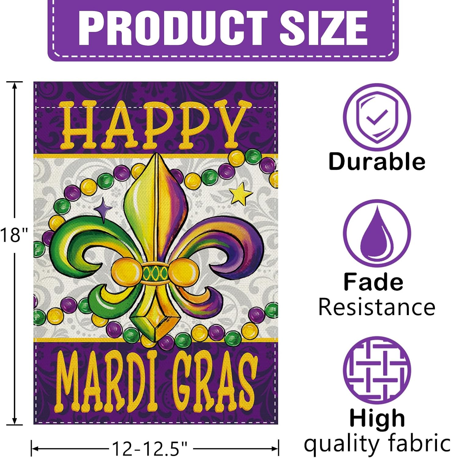 Dyrenson Happy Mardi Gras Fleu – Home Decor New Orleans Bewertung und Preis