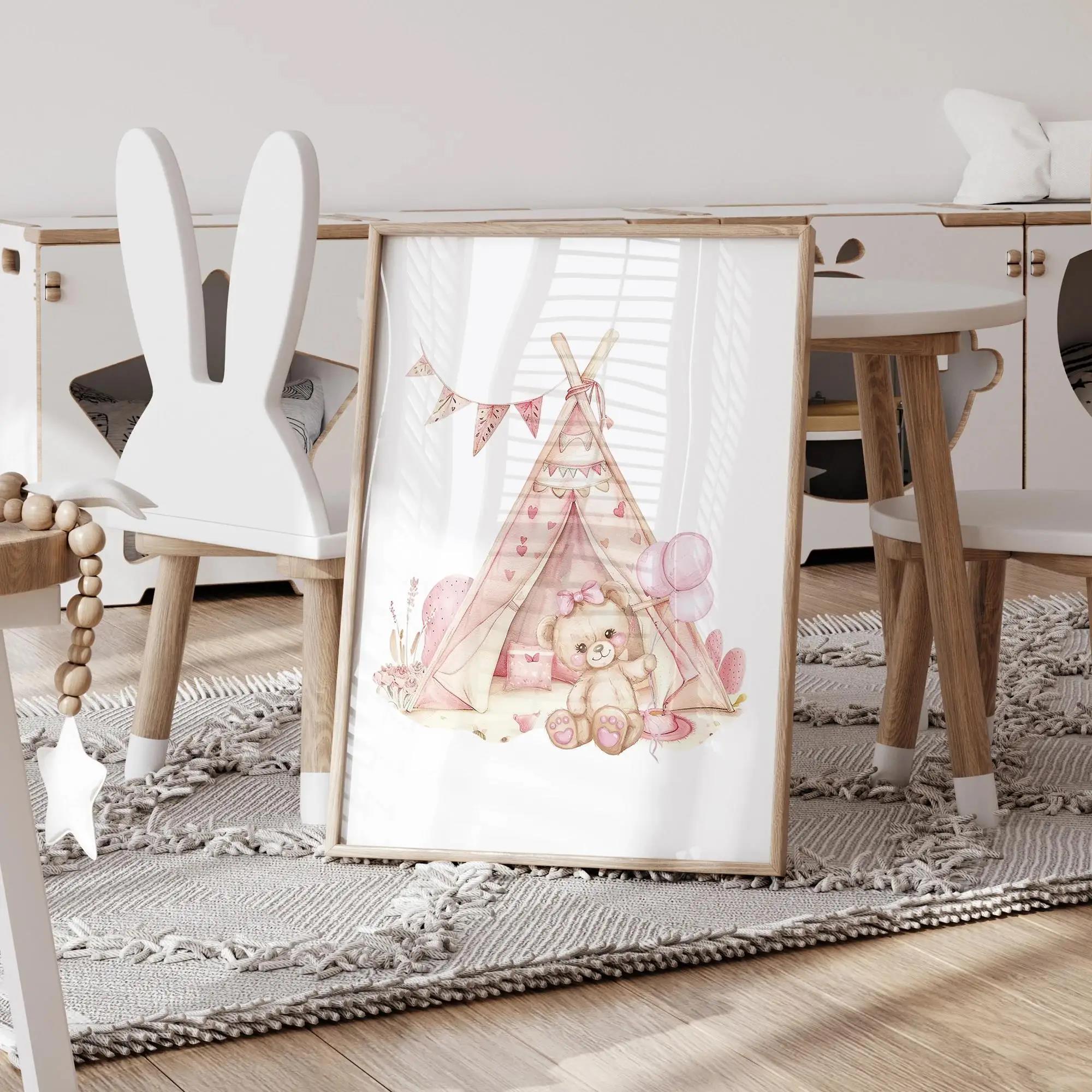 Rosa Traum Bär Karussell Zelt  – Home Decor On Wall Bewertung und Preis