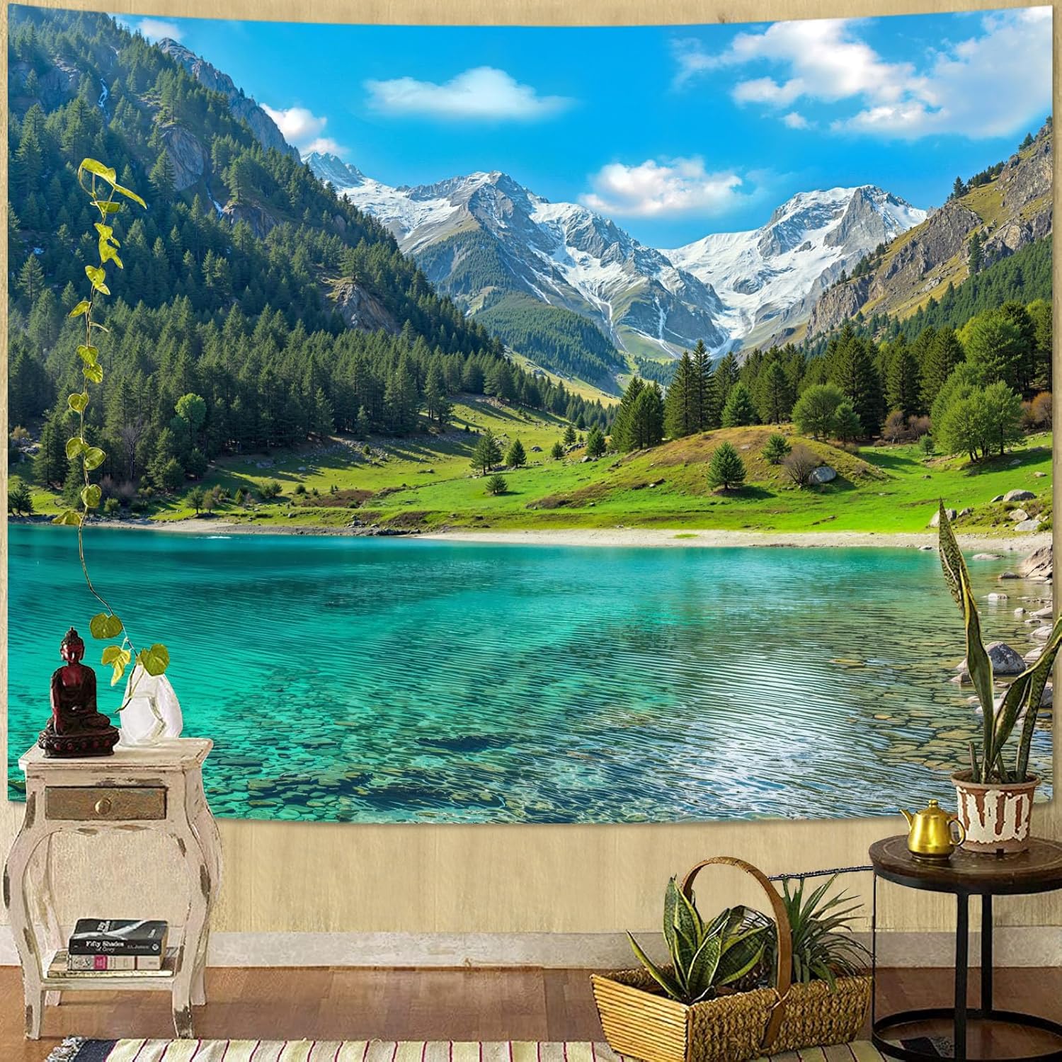 Natur-Wald-Berg-Wandteppich, ü – Aesthetic Tapestry Bewertung und Preis