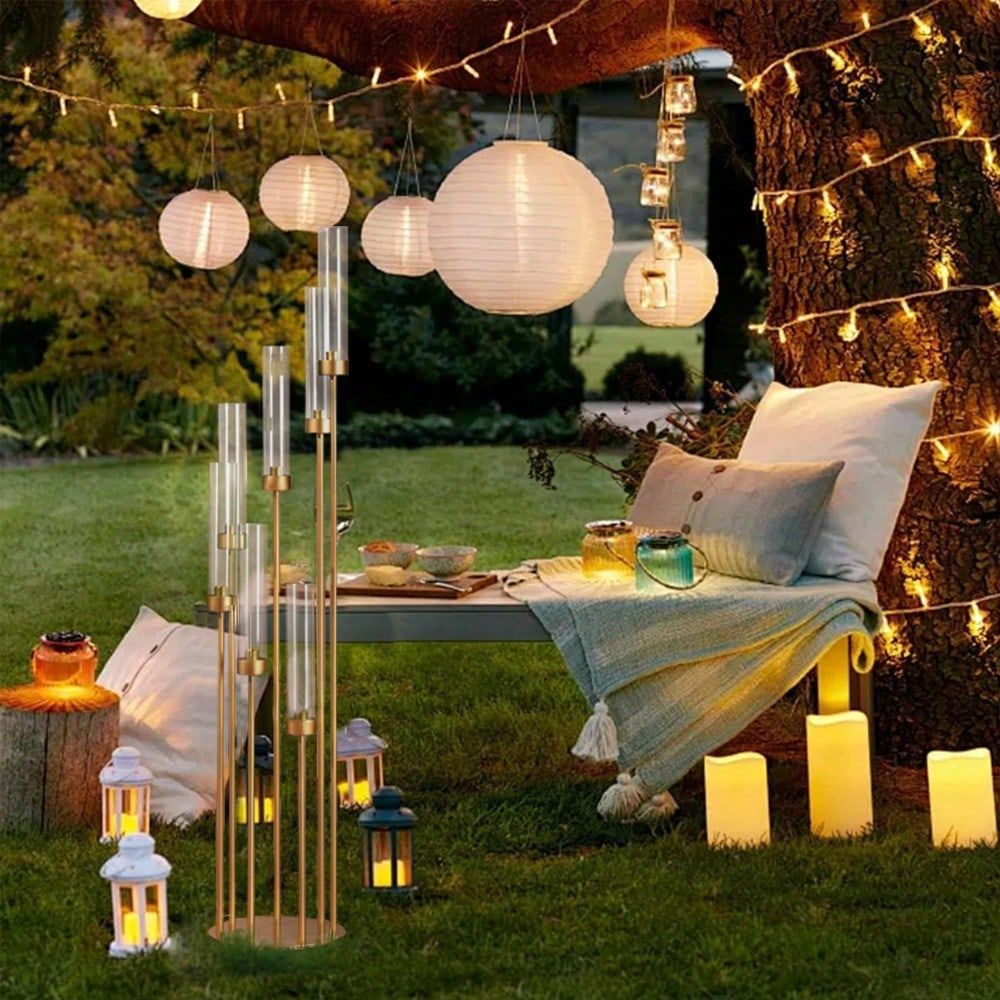 48 Zoll Goldene Bodenkerzenhal – Home Decor Gold Bewertung und Preis