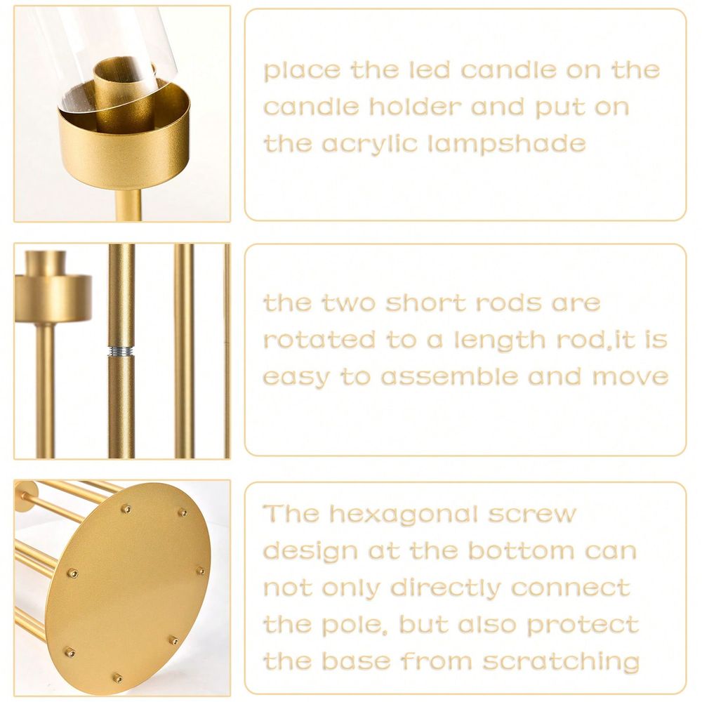 48 Zoll Goldene Bodenkerzenhal – Home Decor Gold Bewertung und Preis