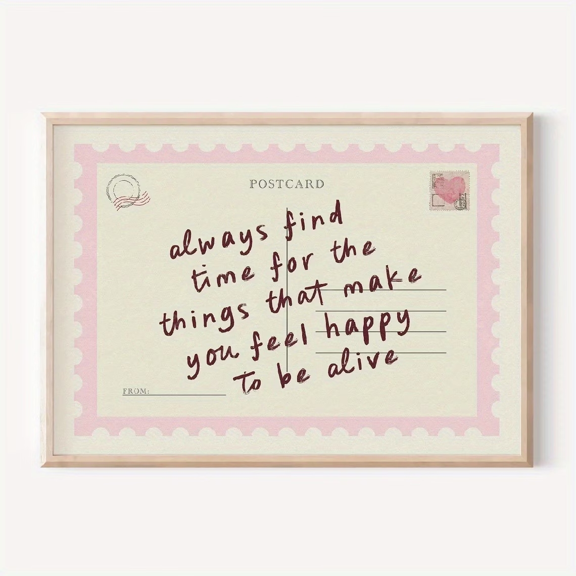 Retro-Postkarten, die zum Verb – Home Decor On Wall Bewertung und Preis