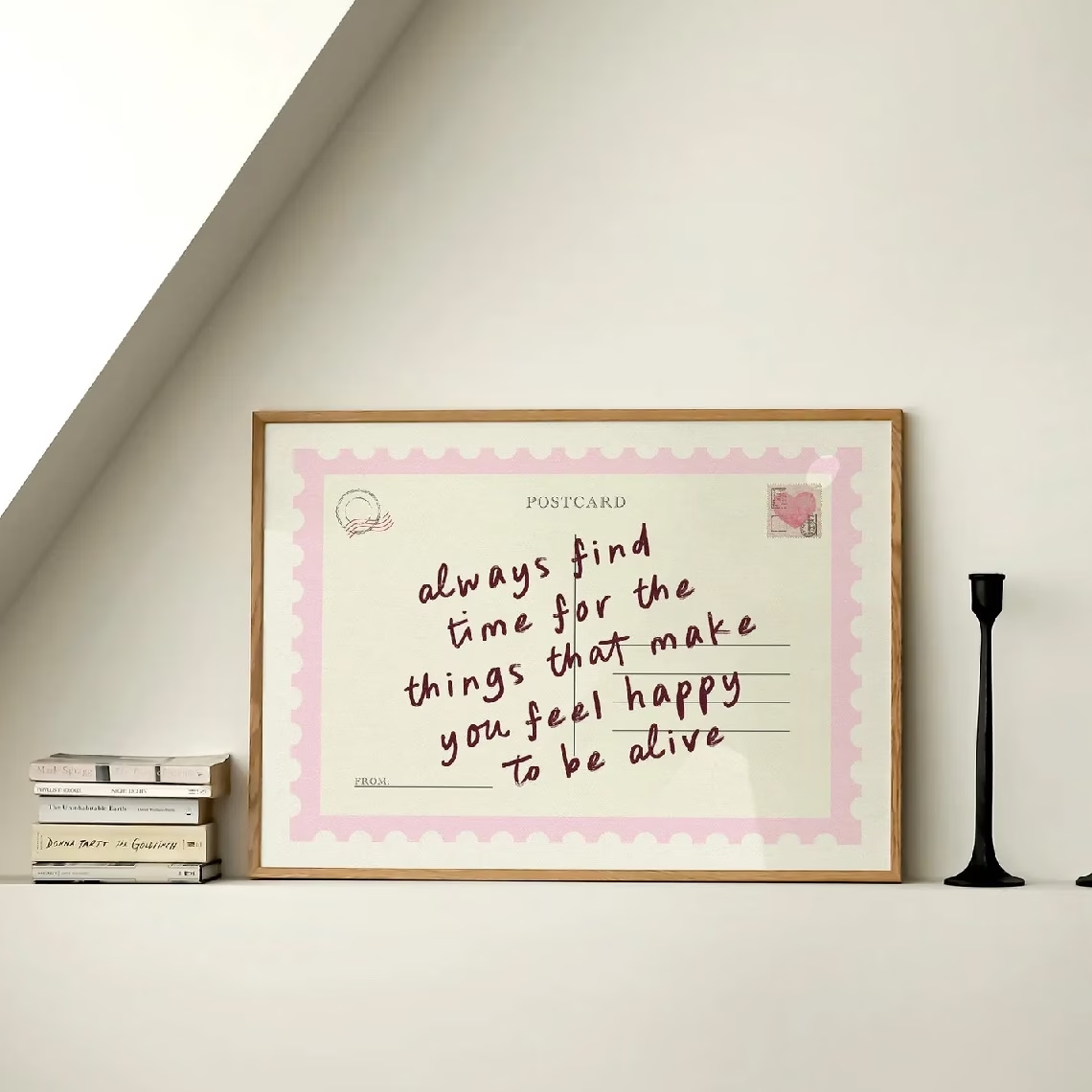 Retro-Postkarten, die zum Verb – Home Decor On Wall Bewertung und Preis