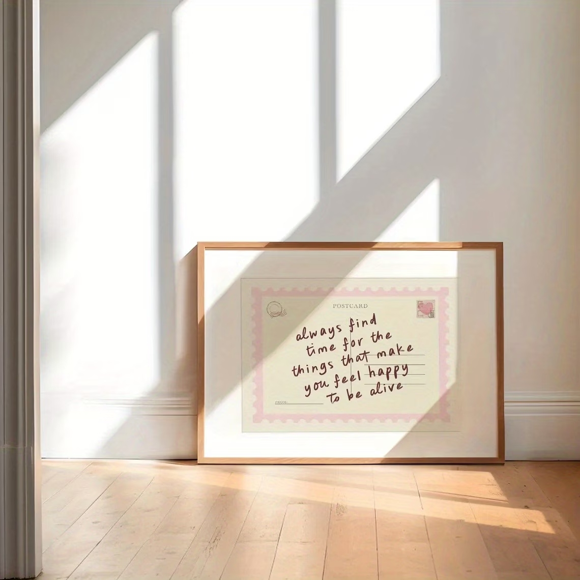 Retro-Postkarten, die zum Verb – Home Decor On Wall Bewertung und Preis