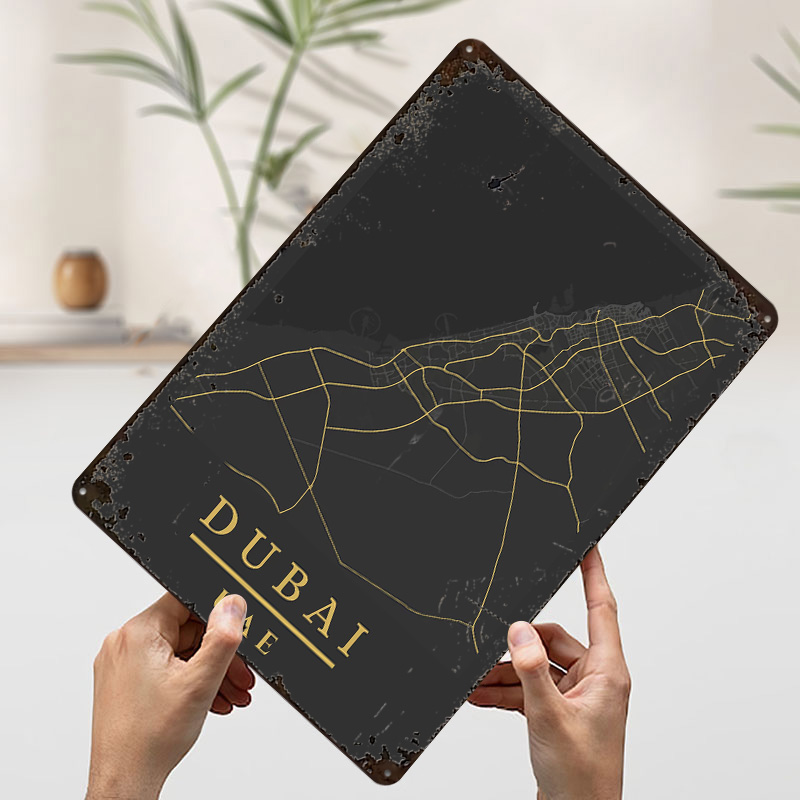Dubai VAE Karten-Kunstdruck Po – Home Decor Uae Bewertung und Preis