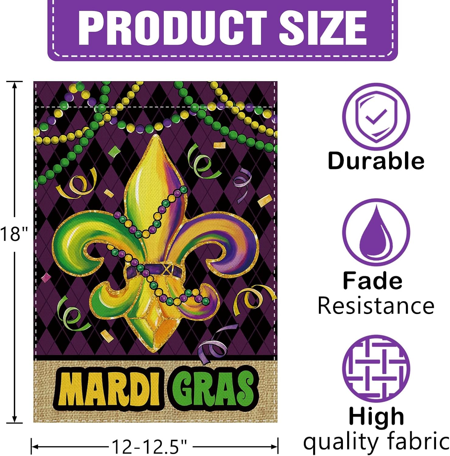 Dyrenson Mardi Gras Fleur-de-L – Home Decor New Orleans Bewertung und Preis