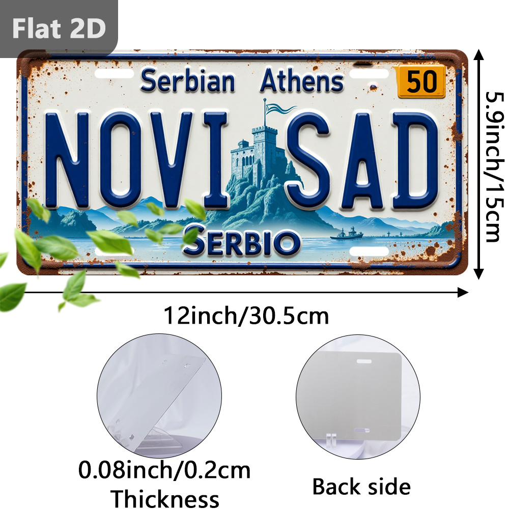Vintage 2D-Blechschild „Novi S – Home Decor Novi Sad Bewertung und Preis