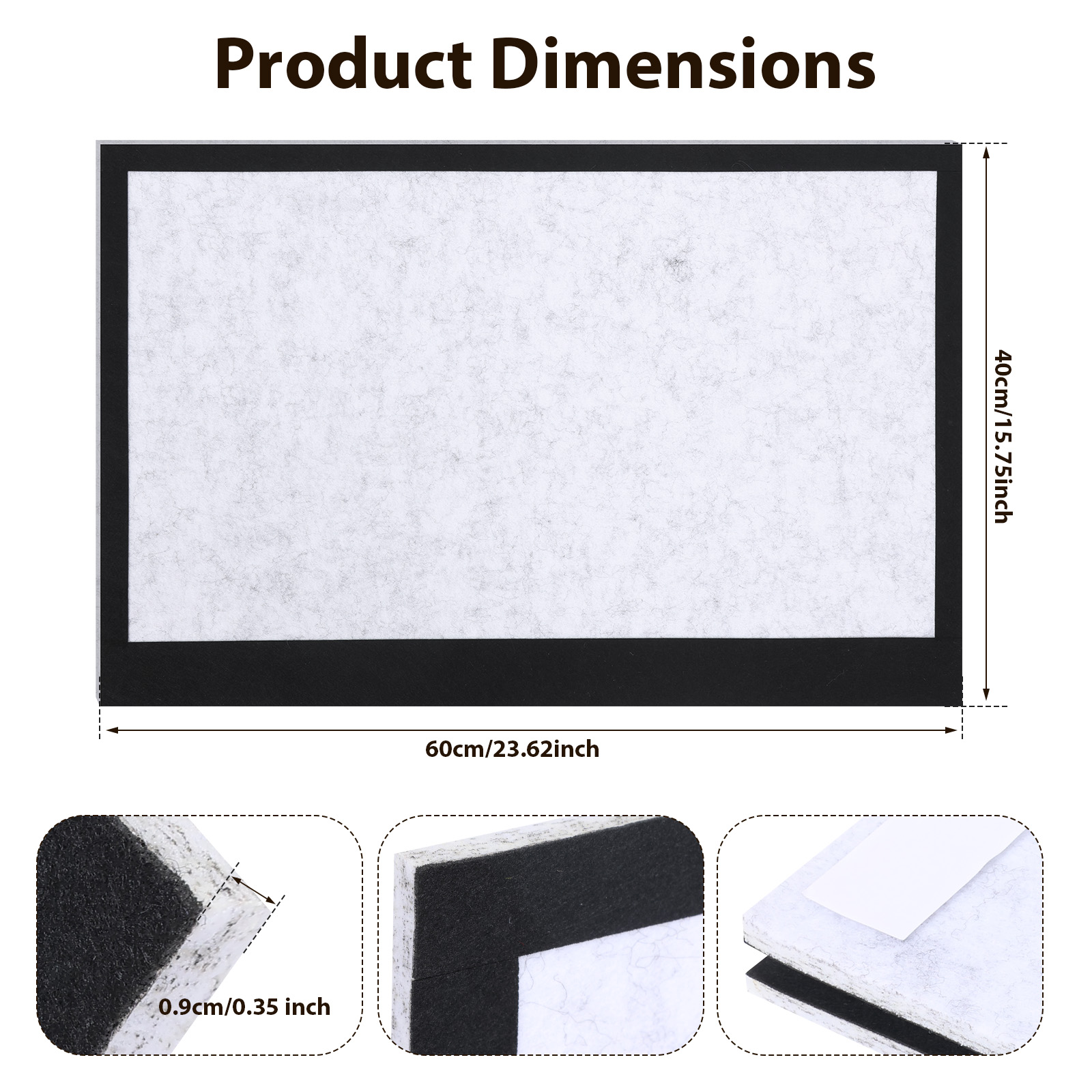 Rechteckige Filz-Pinnwand 0,9  – Home Decor Wall Panels Bewertung und Preis