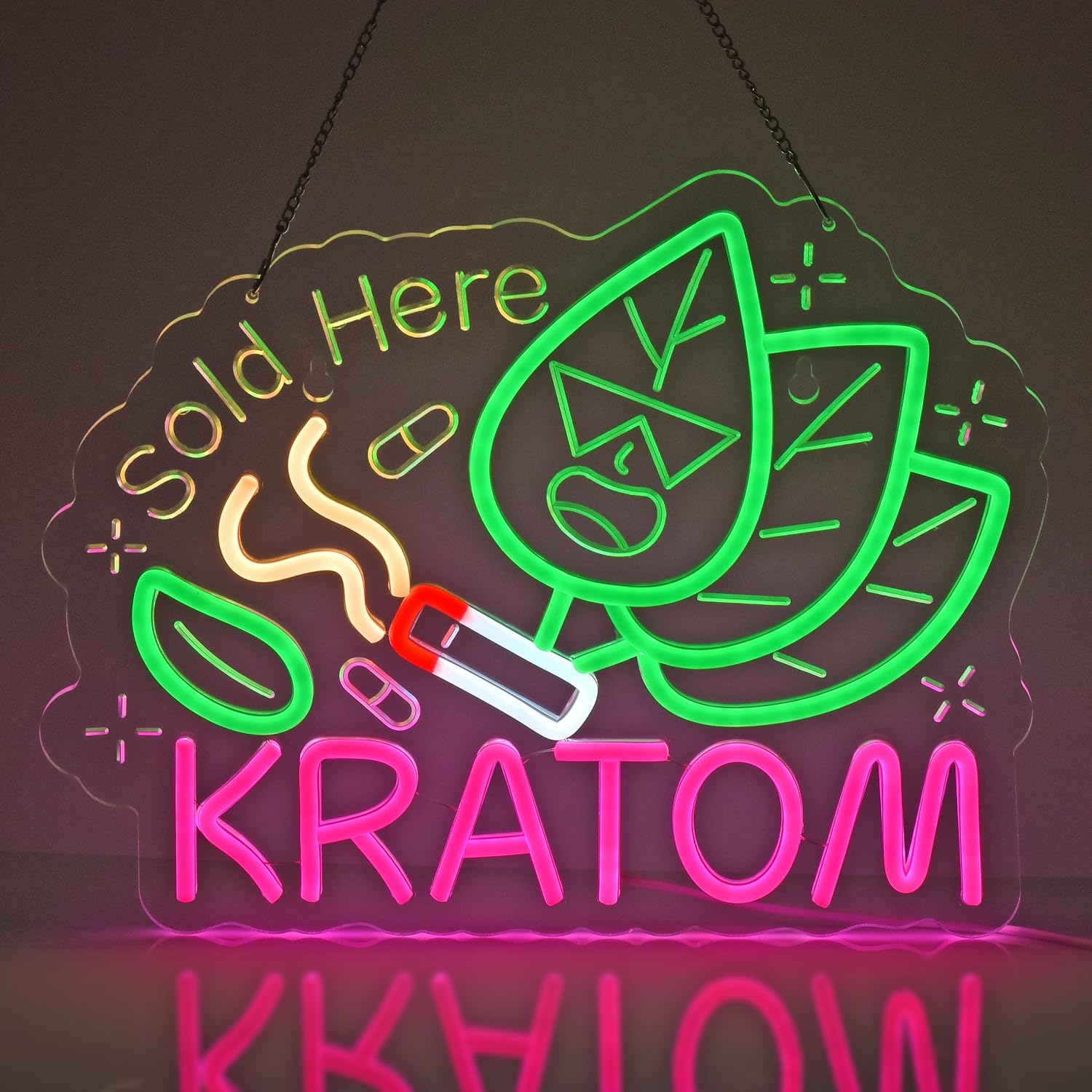 Kratom Neonschild, Neonlicht W – Home Decor Retail Stores Bewertung und Preis