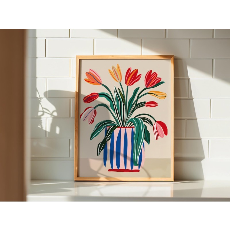 2 Stück Tulpenblumen-Leinwand- – Home Decor Tulip Bewertung und Preis