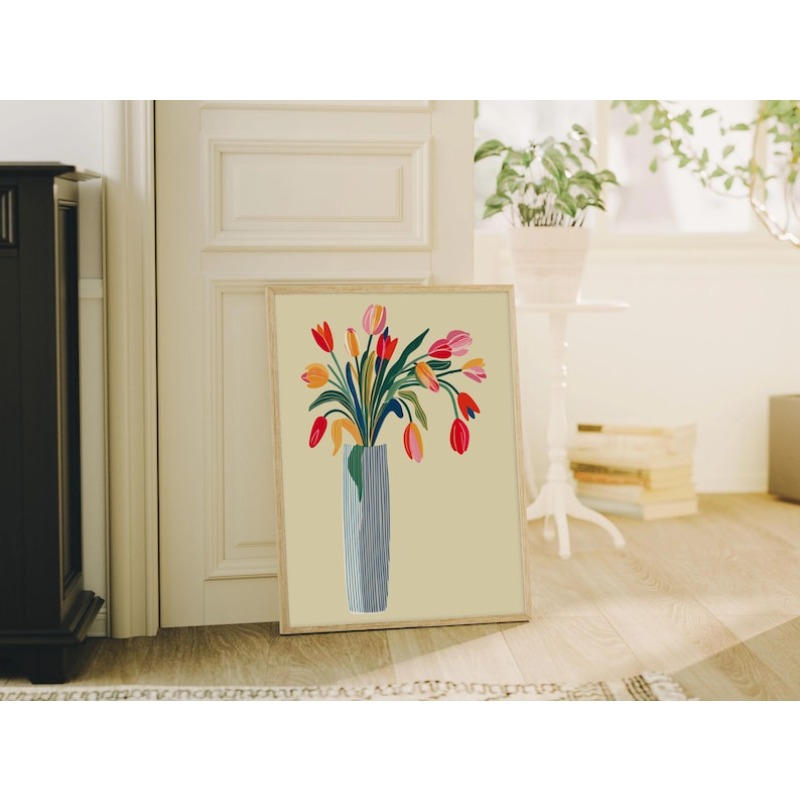 2 Stück Tulpenblumen-Leinwand- – Home Decor Tulip Bewertung und Preis