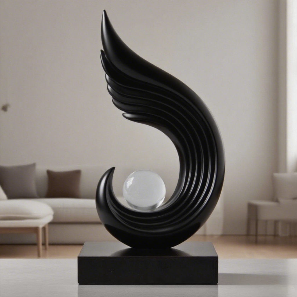 1 Stück Wohlstand-Ornament zur – Abstract Sculpture Resin Bewertung und Preis