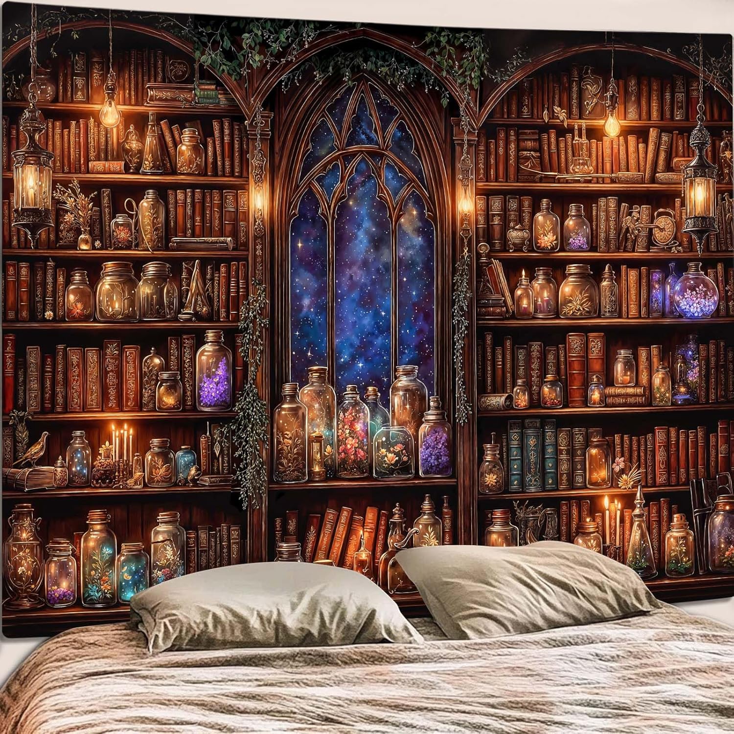 Fantasy-Bücherregal-Wandteppic – Aesthetic Tapestry Bewertung und Preis