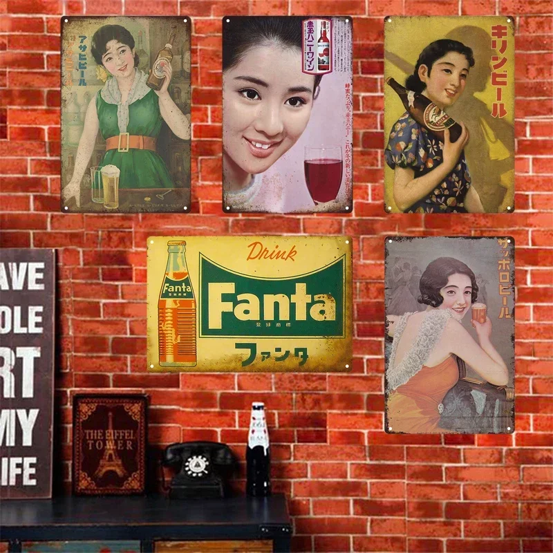 Blechschilder Retro japanische – Home Decor Japanese Bewertung und Preis