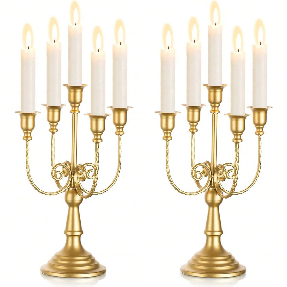 11,8-Zoll-Gold-Kerzenleuchter  – Home Decor Gold Bewertung und Preis